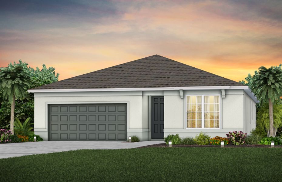 Representative exterior photo of a completed home built from the Heston by Pulte Homes in Canopy Preserve, Deland, FL (Image 1).