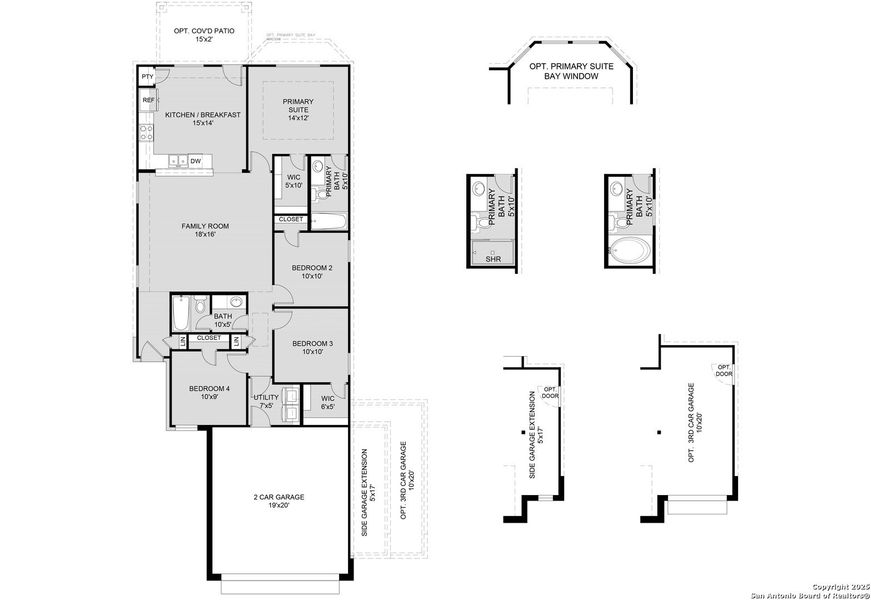 2D floor plan layout of this home in Applewhite Meadows, San Antonio, TX (Image 4). 2D floor plan layout of this home in Applewhite Meadows, San Antonio, TX (Image 4).