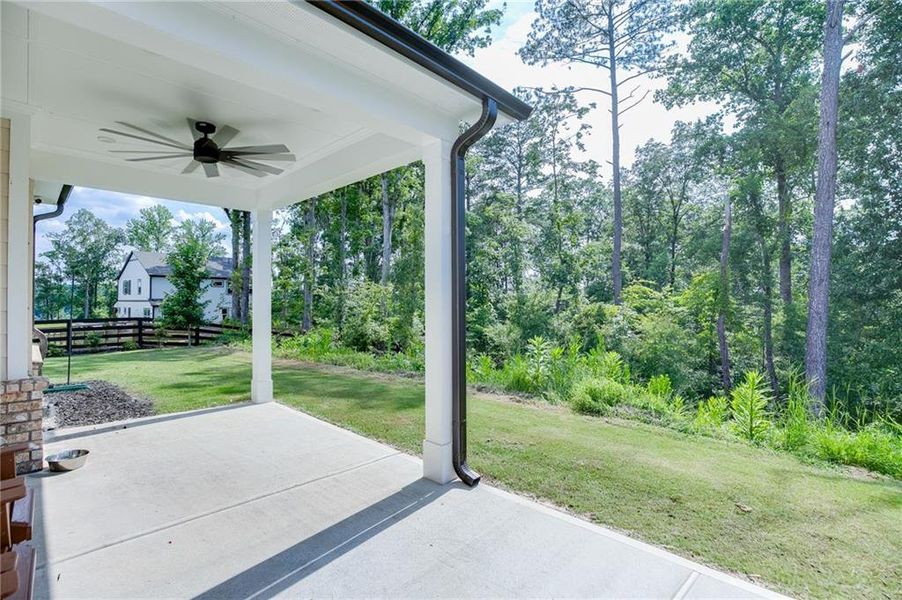Exterior details and patio area of a home in Tiberon Woods, Cumming (Image 26). Exterior details and patio area of a home in Tiberon Woods, Cumming (Image 26).