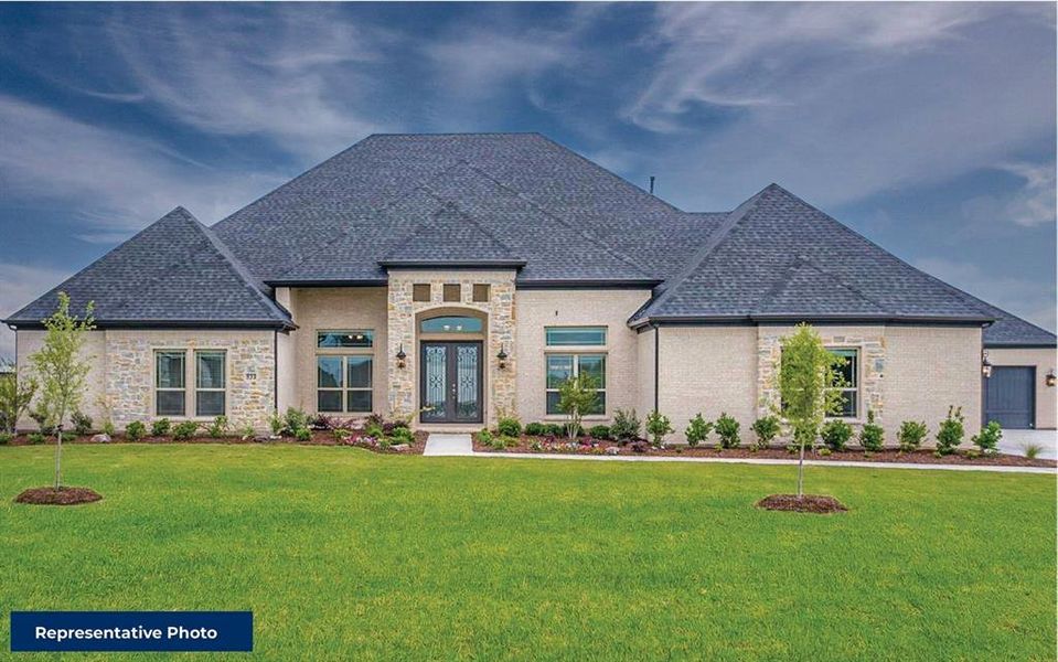 Front exterior of a new home in Parker Ranch, Parker, TX, highlighting curb appeal (Image 22).