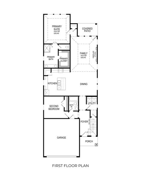 2D floor plan layout for the Truman Select F by First Texas Homes in The Bluffs at Legacy Hills, Celina, TX (Image 5).