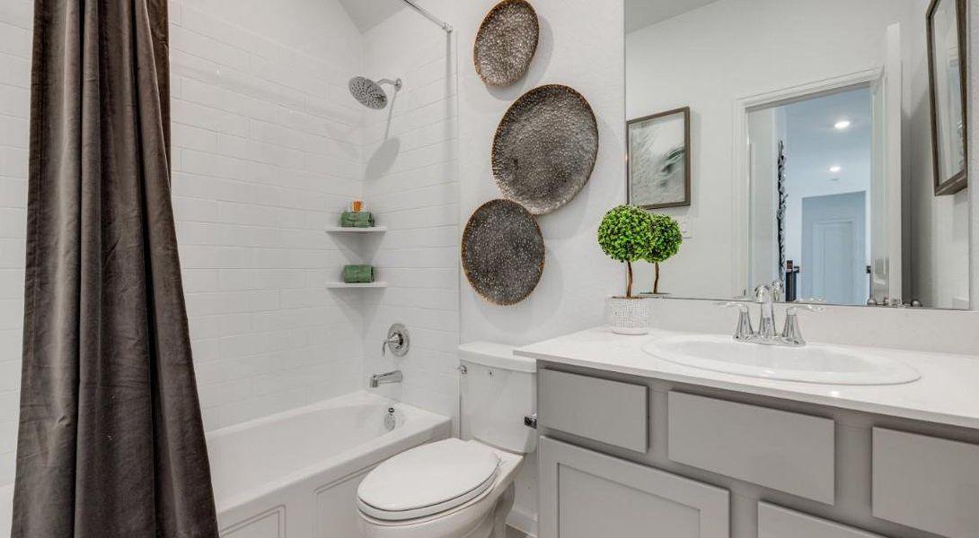 Furnished interior view inside a new home in Samara, League City (Image 16).