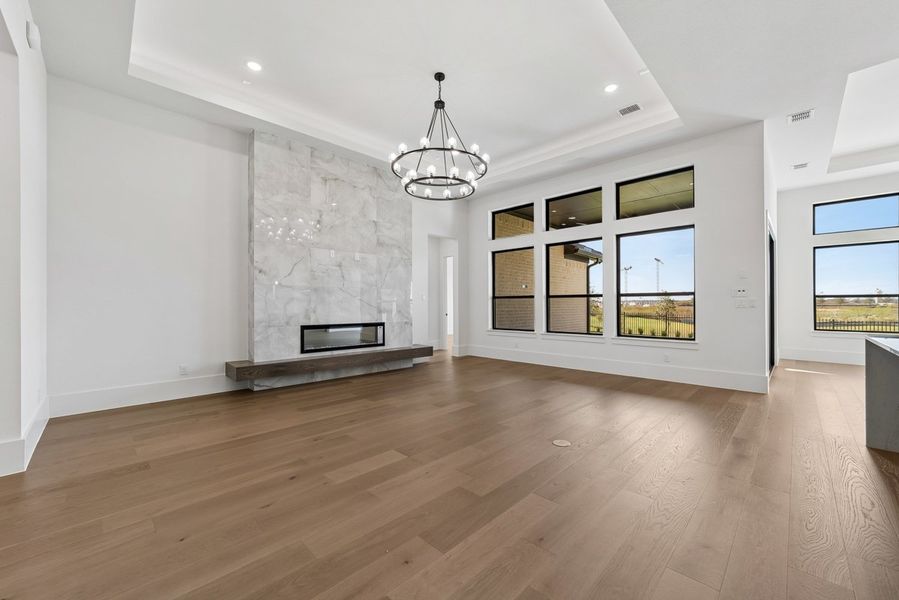 Representative unfurnished interior of a home built from the Ladera by Landon Homes in Fields - Brookside North, Frisco (Image 24). Representative unfurnished interior of a home built from the Ladera by Landon Homes in Fields - Brookside North, Frisco (Image 24).