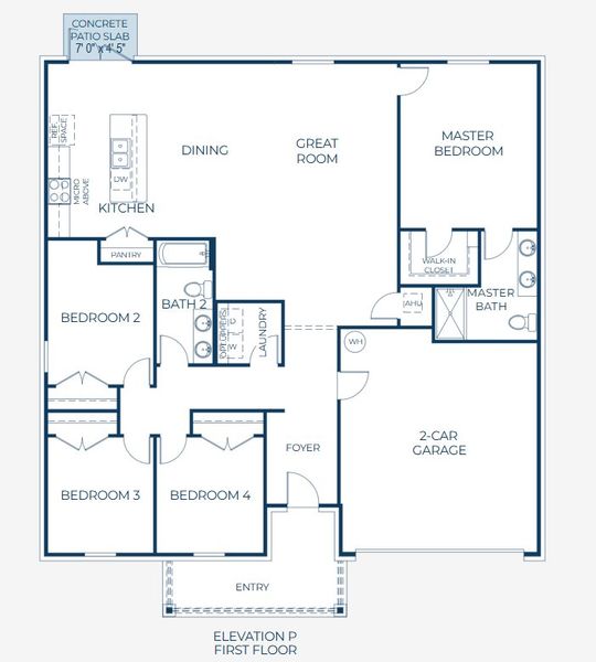 2D floor plan layout for the Mesquite by Maronda Homes in Venice, Venice, FL (Image 4). 2D floor plan layout for the Mesquite by Maronda Homes in Venice, Venice, FL (Image 4).