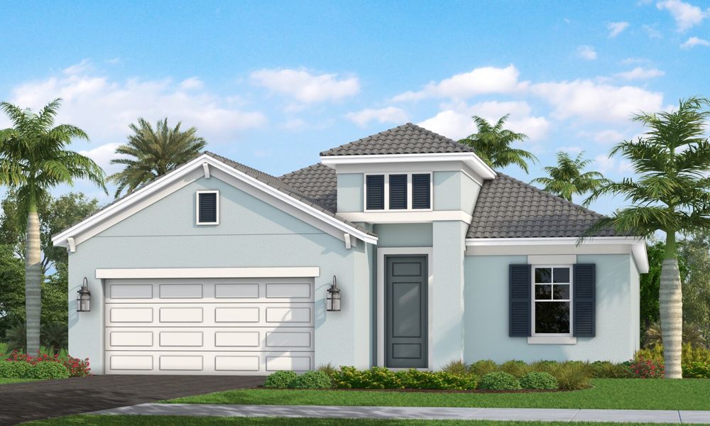 Representative exterior photo of a completed home built from the Fresh Spring by Neal Communities in Grand Park, Sarasota, FL (Image 2).