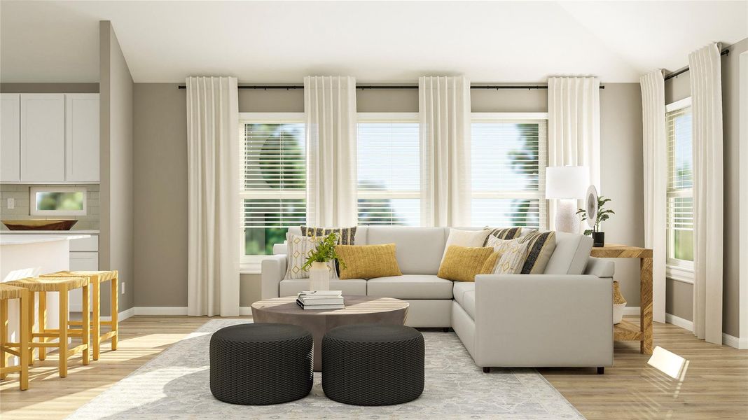 Furnished interior view inside a new home in Lively Ranch: Brookstone Collection, Georgetown (Image 7). Furnished interior view inside a new home in Lively Ranch: Brookstone Collection, Georgetown (Image 7).