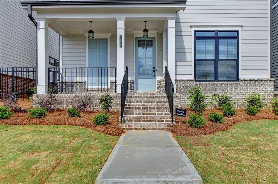 Exterior details and patio area of a home in , Buford (Image 3).