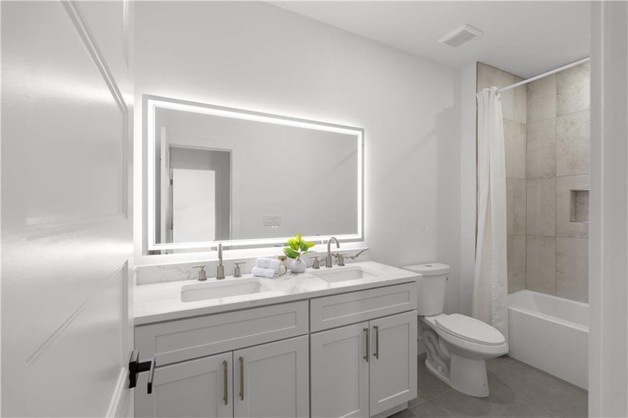 Furnished interior view inside a new home in , Atlanta (Image 60).