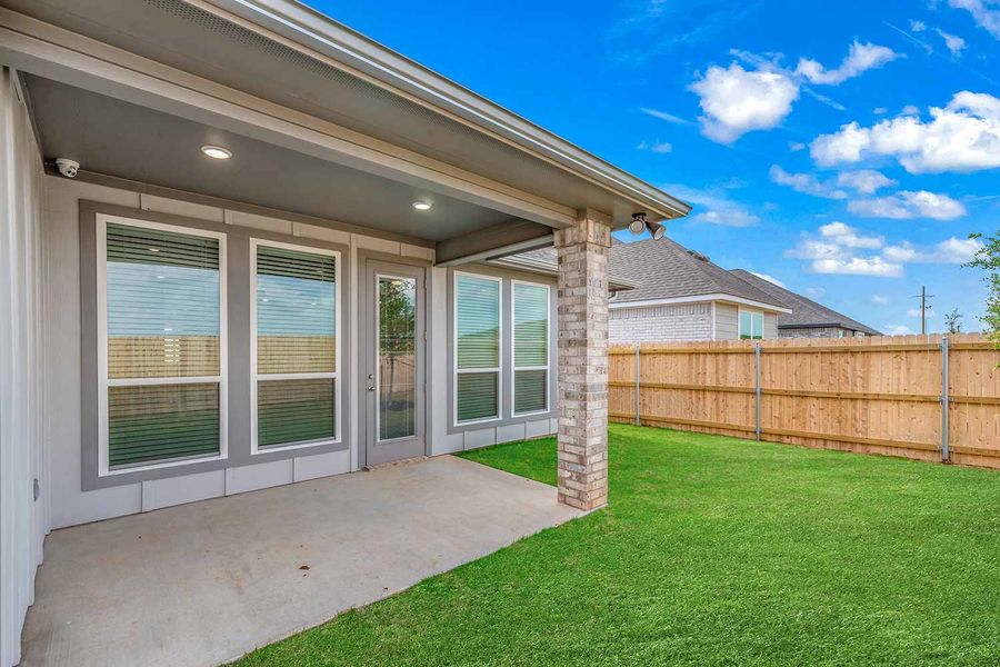 Exterior details and patio area of a home in Southern Pointe, College Station (Image 2). Exterior details and patio area of a home in Southern Pointe, College Station (Image 2).
