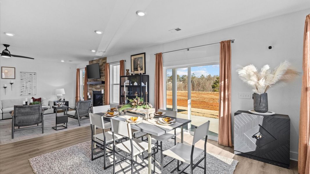 Representative furnished interior of a home built from the Wakefield - Finished Basement by DRB Homes in Pinebrook, Woodruff (Image 14).
