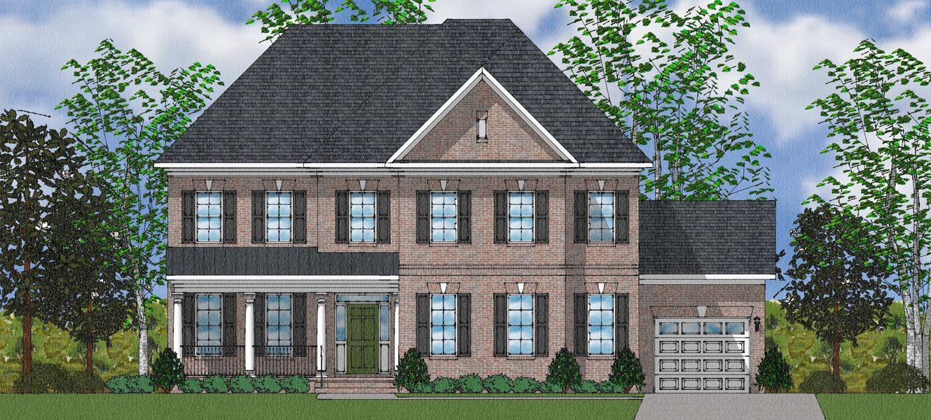 Representative exterior photo of a completed home built from the Cushing II - Elite Collection by Mungo Homes in Suter Estates, Easley, SC (Image 38).
