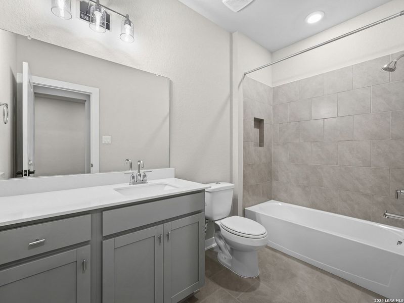 Furnished interior view inside a new home in Saddle Creek Ranch, Cibolo (Image 9).
