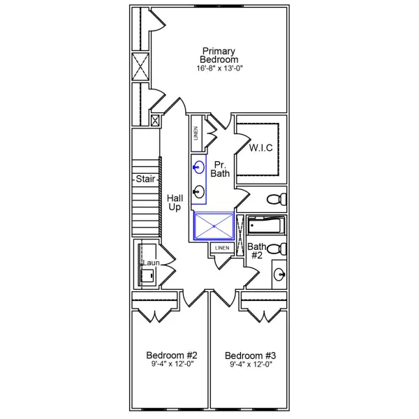 2D floor plan layout of this home in Sweetbrier, Durham, NC (Image 3).