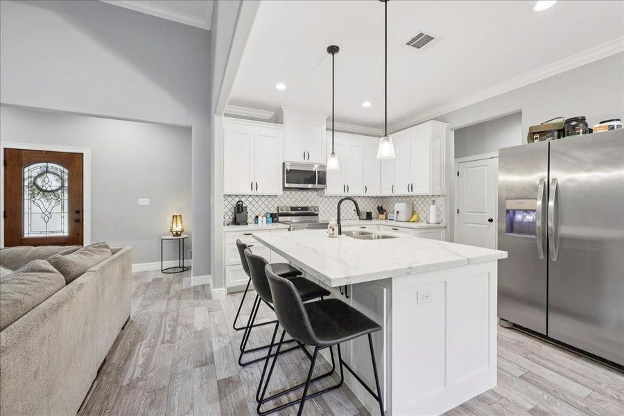 Furnished interior view inside a new home in , Orange (Image 12). Furnished interior view inside a new home in , Orange (Image 12).