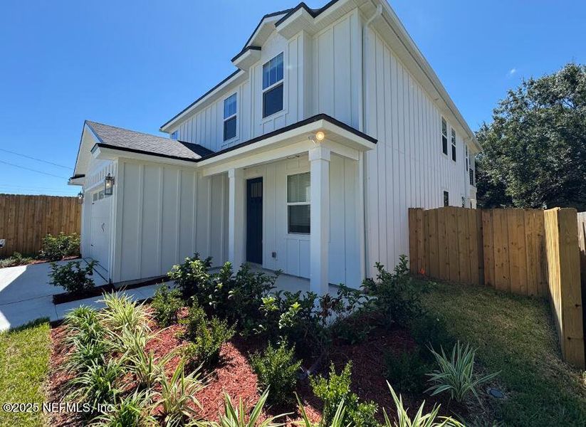 Front exterior of a new home in , Atlantic Beach, FL, highlighting curb appeal (Image 18). Front exterior of a new home in , Atlantic Beach, FL, highlighting curb appeal (Image 18).