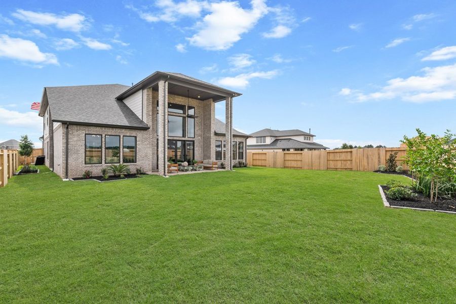 Exterior details and patio area of a home in Legacy Prairie at Katy Court 60', Katy (Image 21).