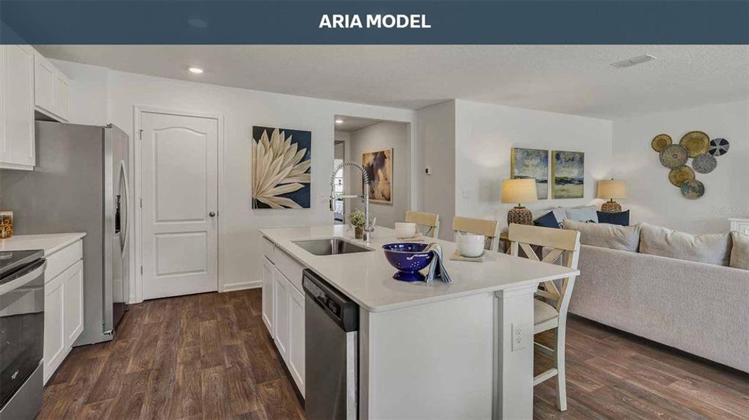Furnished interior view inside a new home in Sawmill Branch, Palm Coast (Image 7). Furnished interior view inside a new home in Sawmill Branch, Palm Coast (Image 7).