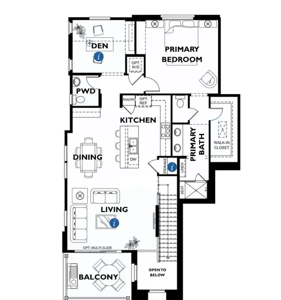 2D floor plan layout of this home in Encanterra® a Trilogy® Resort Community, Queen Creek, AZ (Image 2). 2D floor plan layout of this home in Encanterra® a Trilogy® Resort Community, Queen Creek, AZ (Image 2).