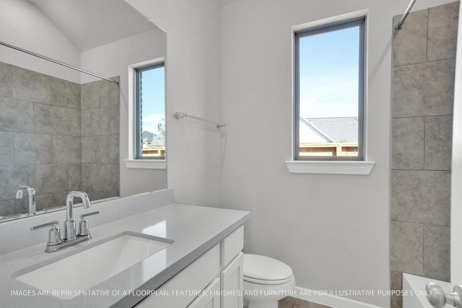 Furnished interior view inside a new home in Emberly  45', Beasley (Image 9).