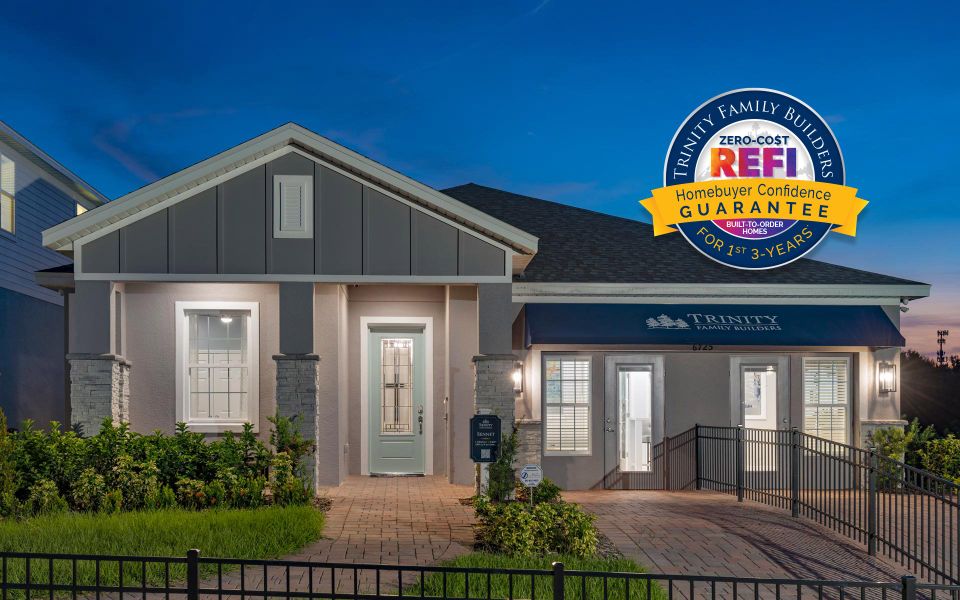 Representative exterior photo of a completed home built from the Bennet by Trinity Family Builders in Trinity Gardens, Deland, FL (Image 27).