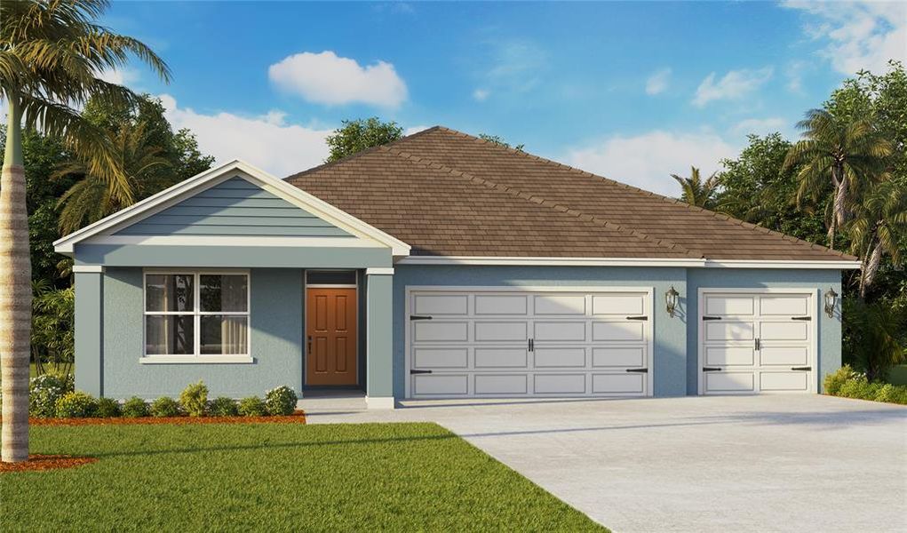 Front exterior of a new home in , Lakeland, FL, highlighting curb appeal (Image 1). Front exterior of a new home in , Lakeland, FL, highlighting curb appeal (Image 1).