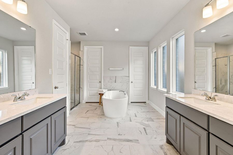 Furnished interior view inside a new home in The Highlands, Porter (Image 35).