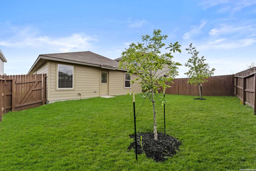 Exterior details and patio area of a home in Avenida, Converse (Image 3).