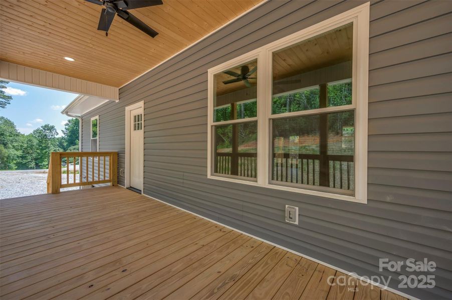 Exterior details and patio area of a home in , Flat Rock (Image 18).