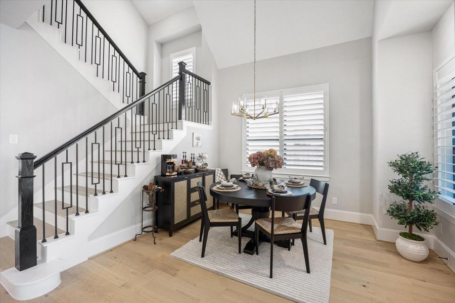 Furnished interior view inside a new home in Prairieland Village - Summit Collection, Cypress (Image 14).
