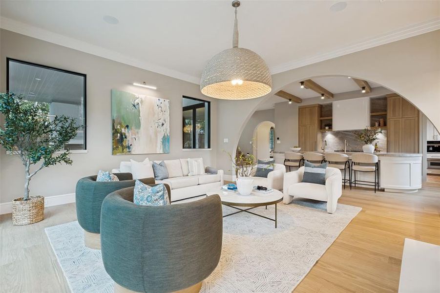 Furnished interior view inside a new home in , Dallas (Image 24).