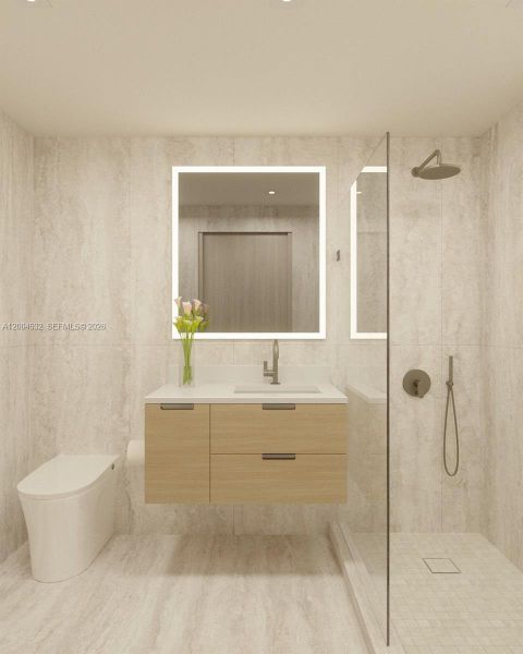 Furnished interior view inside a new home in , Miami Beach (Image 12).