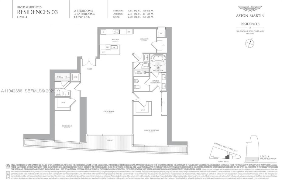 2D floor plan layout of this home in , Miami, FL (Image 4).