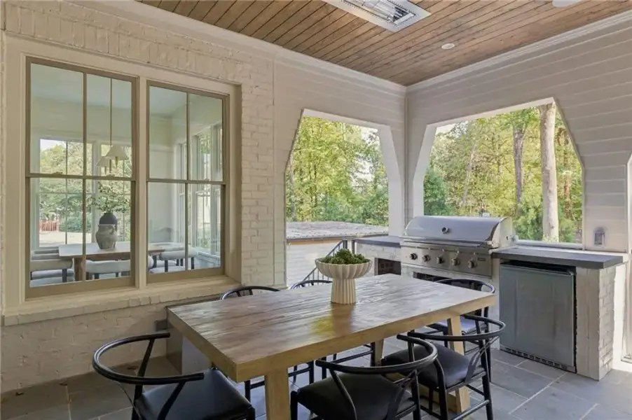 Exterior details and patio area of a home in , Atlanta (Image 33).