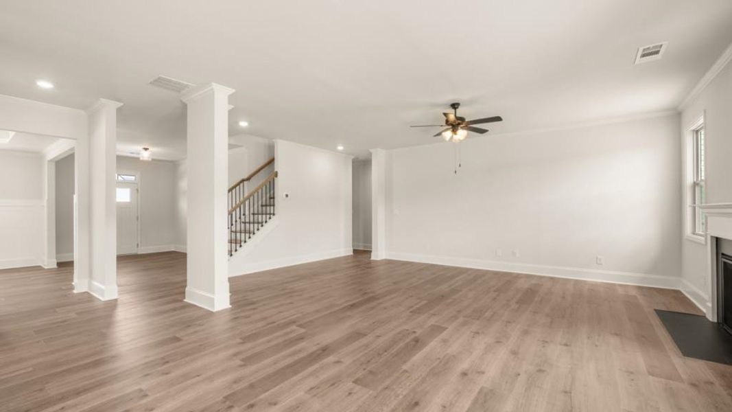 Spacious, unfurnished interior of a new home in Hamptons at Riverwood East, Dallas (Image 16).