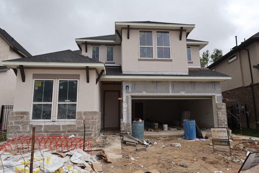 In-progress construction of a new home in Woodson’s Reserve, Spring, TX (Image 6).