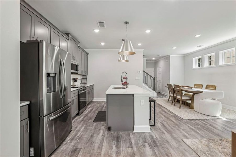 Furnished interior view inside a new home in Town Center Overlook, Peachtree Corners (Image 12).