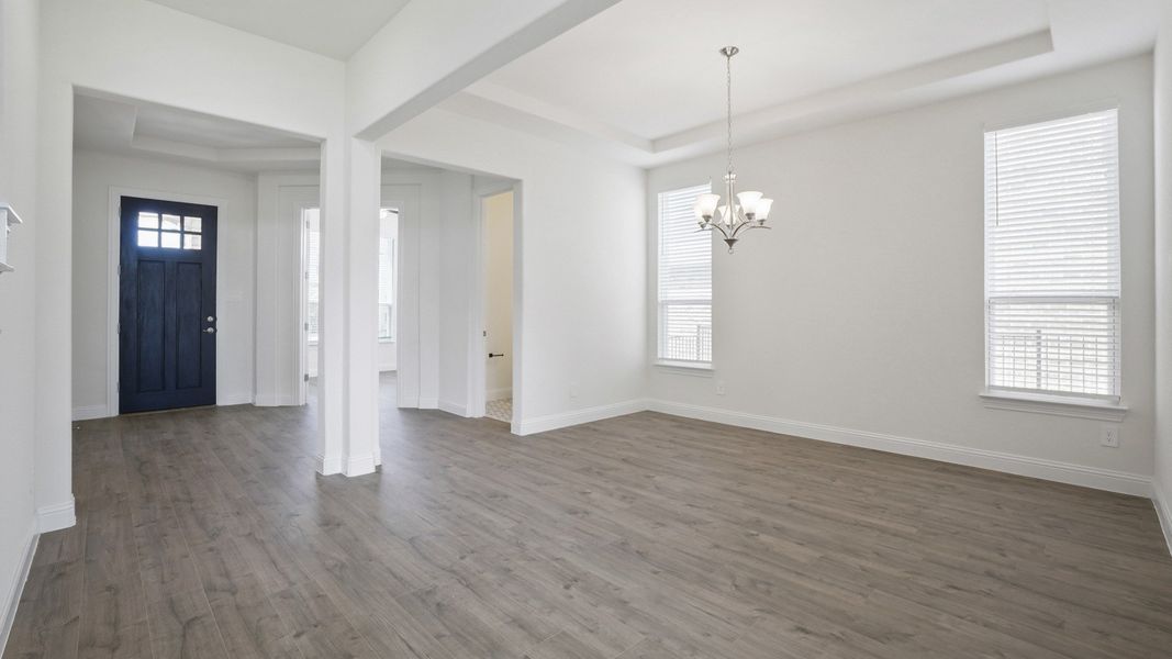 Representative furnished interior of a home built from the Dartmouth by DRB Homes in Creekhaven, Iowa Colony (Image 7).