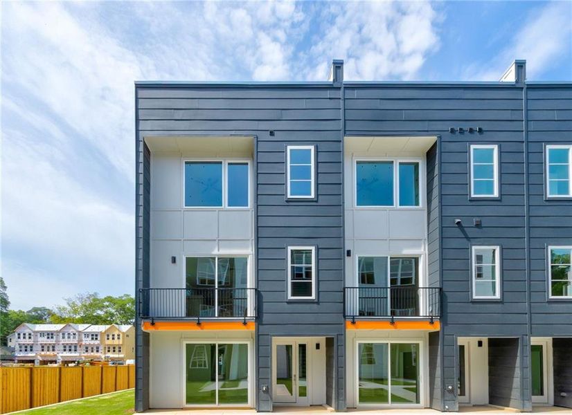 Front exterior of a new home in The Moderns at Sugar Creek Phase III, Atlanta, GA, highlighting curb appeal (Image 21).