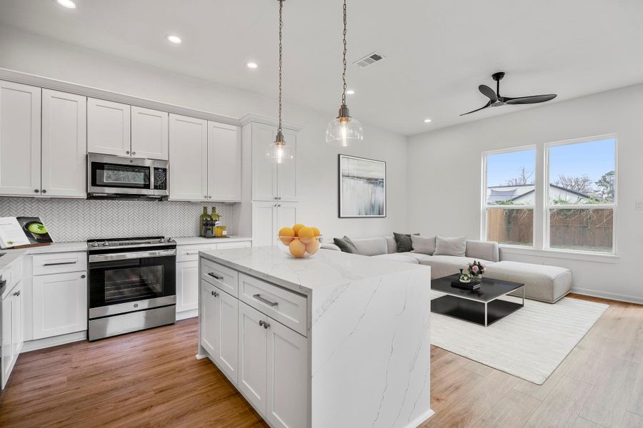 Furnished interior view inside a new home in , Houston (Image 7). Furnished interior view inside a new home in , Houston (Image 7).