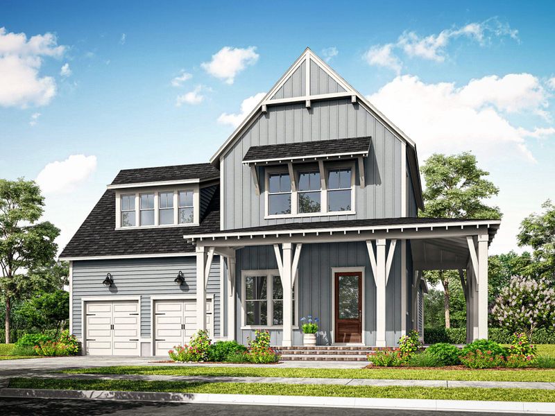 Front exterior of a new home in , Summerville, SC, highlighting curb appeal (Image 1).