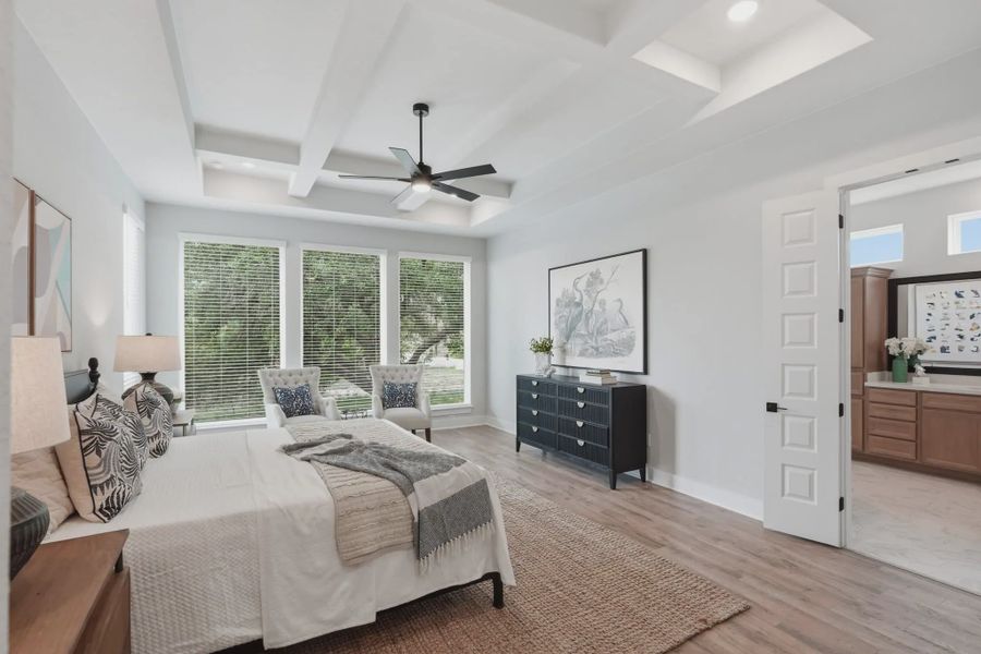 Representative furnished interior of a home built from the Gregory by Chesmar Homes in Potranco Oaks 100's, Castroville (Image 7).