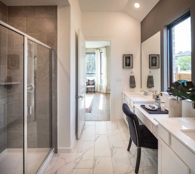 Representative furnished interior of a home built from the Amberley.535 by Highland Homes in Riceland, Mont Belvieu (Image 16).