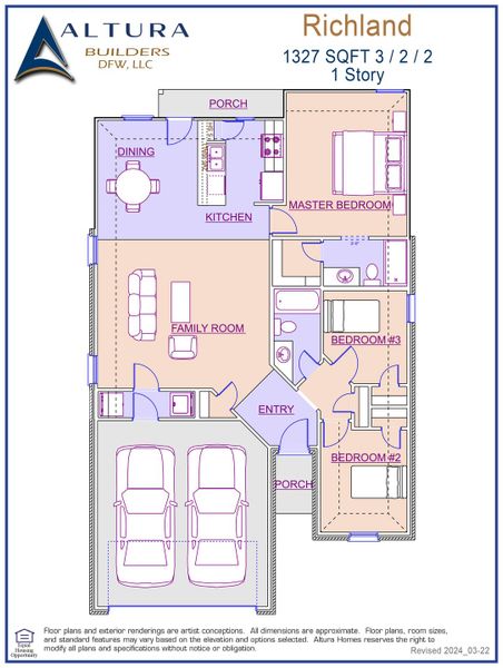 2D floor plan layout for the Richland by Altura Homes in Stonecreek, Sulphur Springs, TX (Image 3). 2D floor plan layout for the Richland by Altura Homes in Stonecreek, Sulphur Springs, TX (Image 3).
