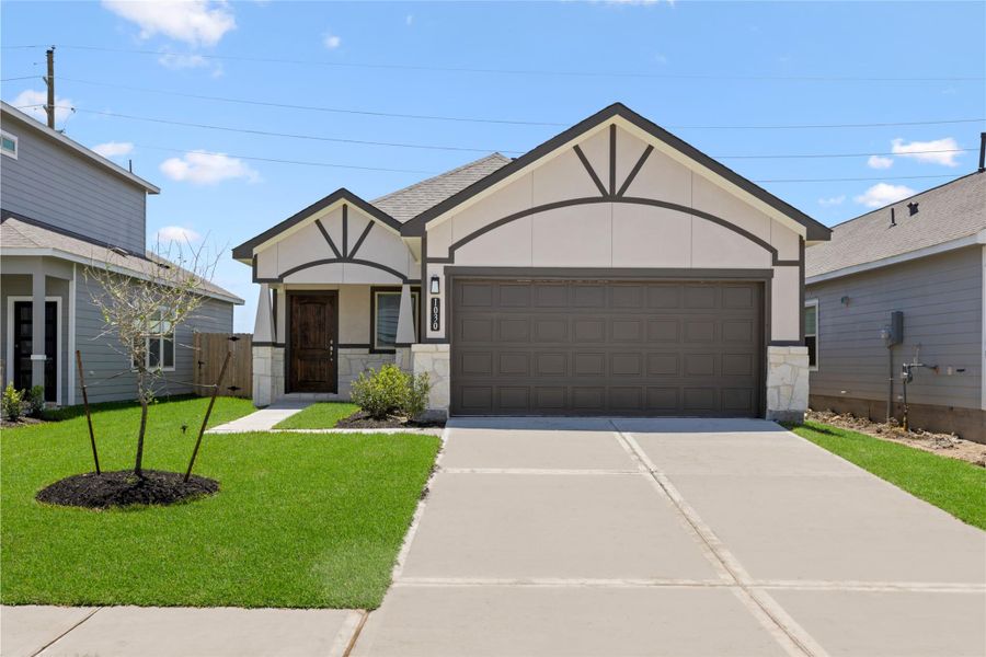 Front exterior of a home in the Crosby Farms community, located in Crosby, TX (Image 1).
