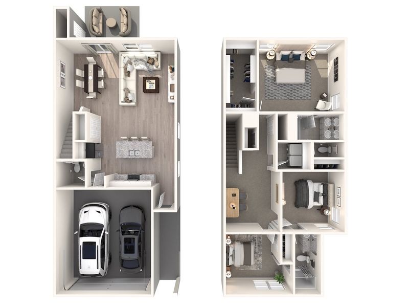 2D floor plan layout for the Jade by Meritage Homes in Oakwood Townes, Mebane, NC (Image 4). 2D floor plan layout for the Jade by Meritage Homes in Oakwood Townes, Mebane, NC (Image 4).