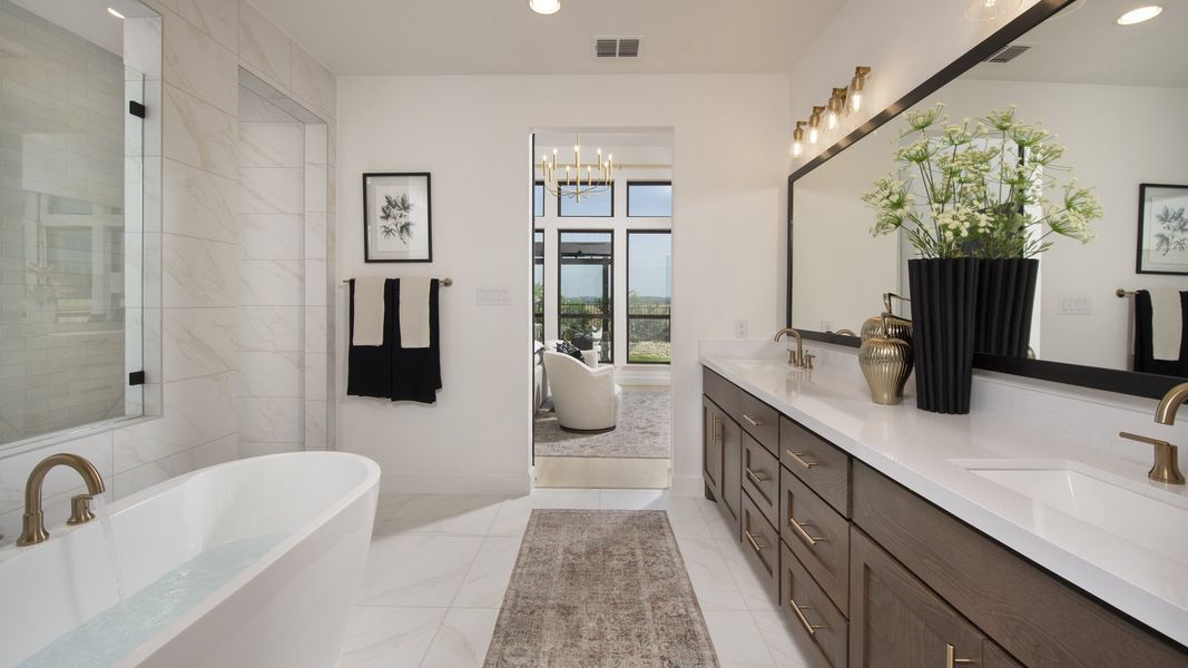 Representative furnished interior of a home built from the 3399W by Perry Homes in Valencia, Manvel (Image 11).