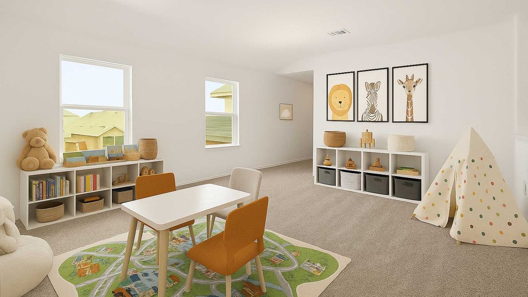 Representative furnished interior of a home built from the Mitchell by D.R. Horton in Sunterra Lakes, Brookshire (Image 8).