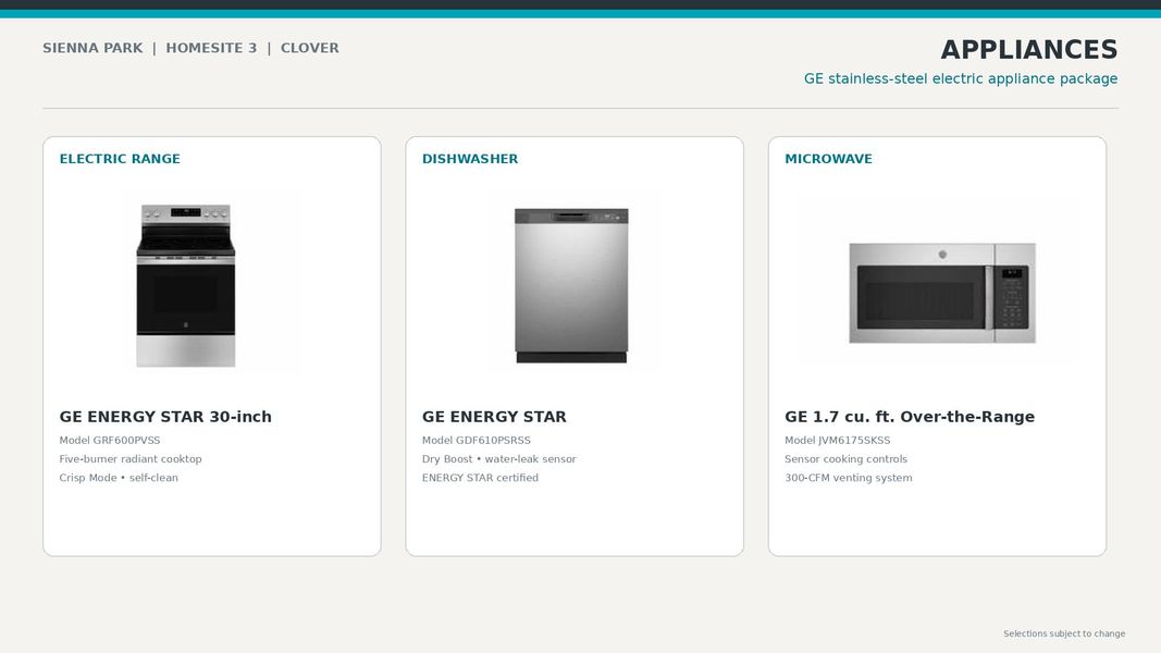 Sienna Park 1372 S 216th Ave, Buckeye AZ, Clover Appliance Selections, DRB Homes Sienna Park 1372 S 216th Ave, Buckeye AZ, Clover Appliance Selections, DRB Homes