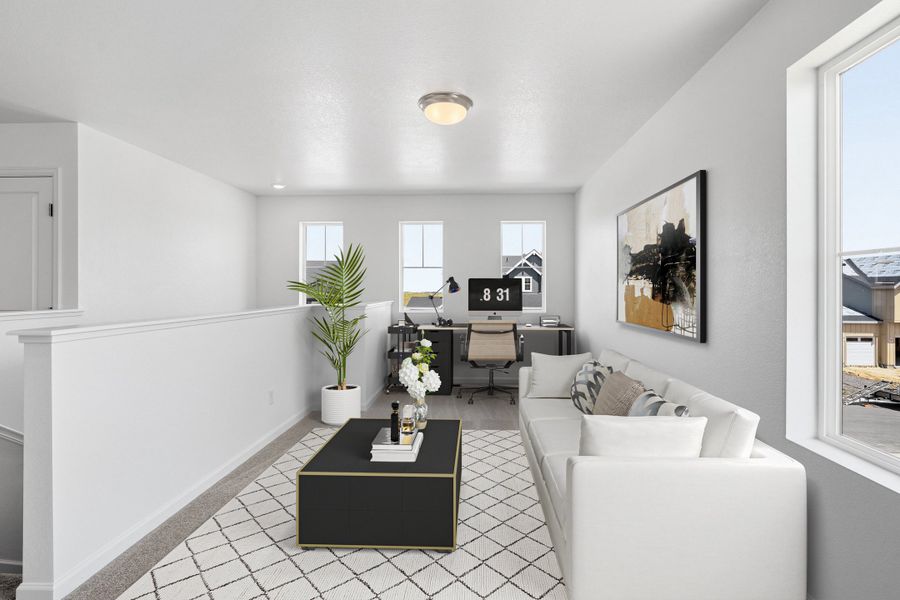 Representative furnished interior of a home built from the Eagle II by Taylor Morrison in The Town Collection at Independence, Elizabeth (Image 9).