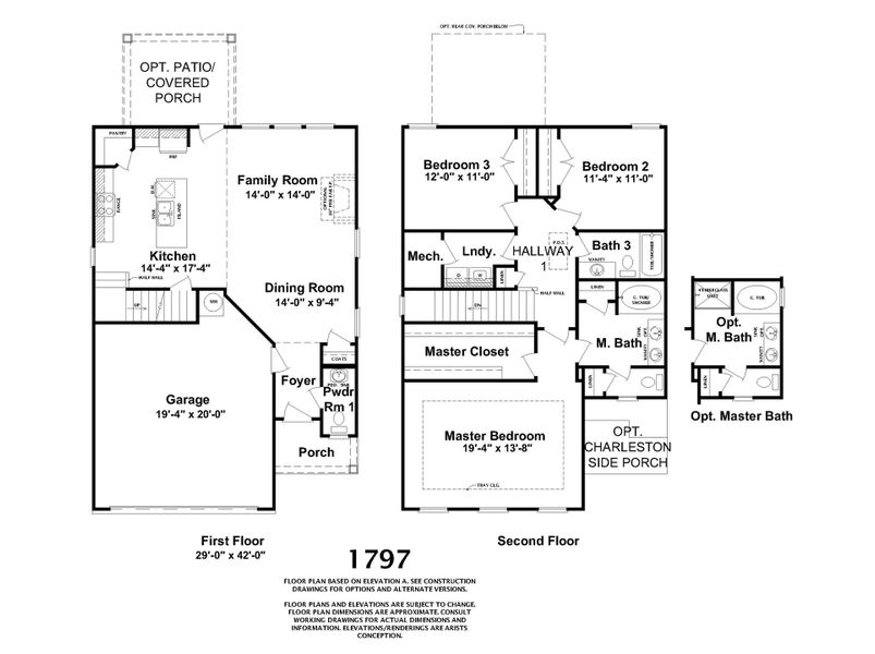 Black and White Floorplan | The 1797 Plan by Ivey Homes